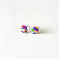 Multi Coloured Hexagon Stud Earrings