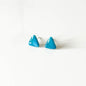 Triangle Turquoise Shimmer Stud Earrings