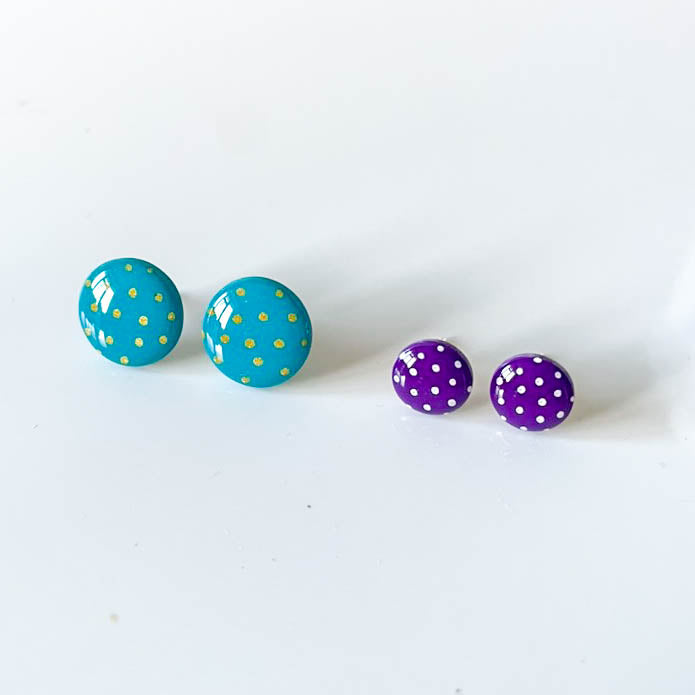 CUSTOM ORDER - Polka Dot Stud Earrings